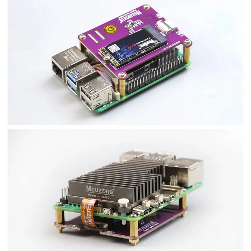 MPS2242 , PCIE M.2 NVME SSD HAT for Raspberry Pi 5, Support 2230 2242  Gen3 Custom