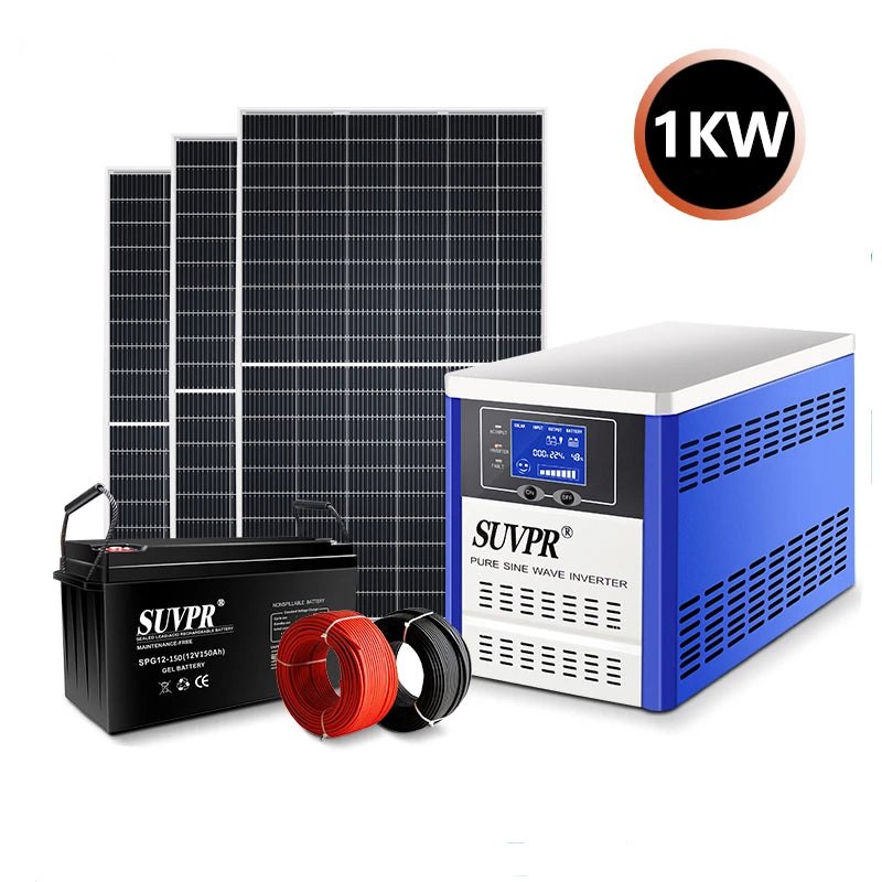 Custom Solar photovoltaic power generation system for household a full set of 220V off-grid power frequency energy storage 1000W Manufacturer