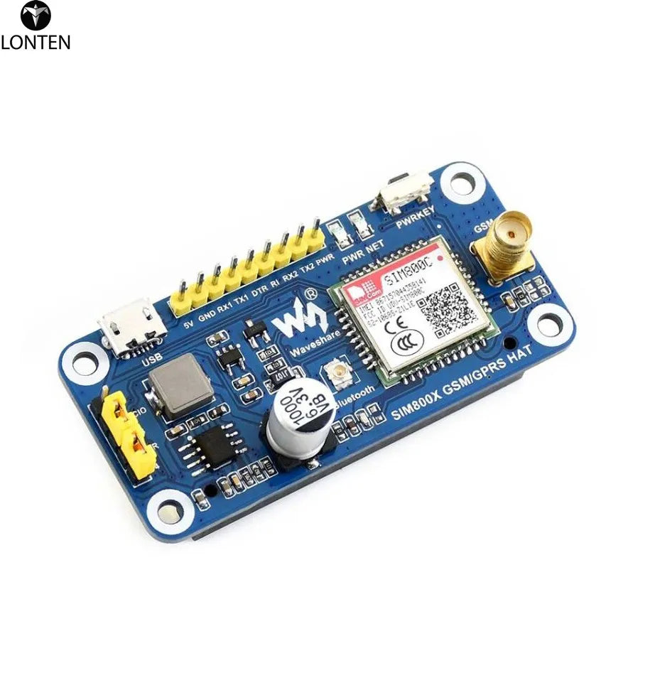 Custom GSM/GPRS/Bluetooth HAT for Raspberry Pi 2B/3B/3B+/Zero/Zero W SIM800C Supports SMS/DTMF/HTTP/FTP/MMS/email etc Manufacturer