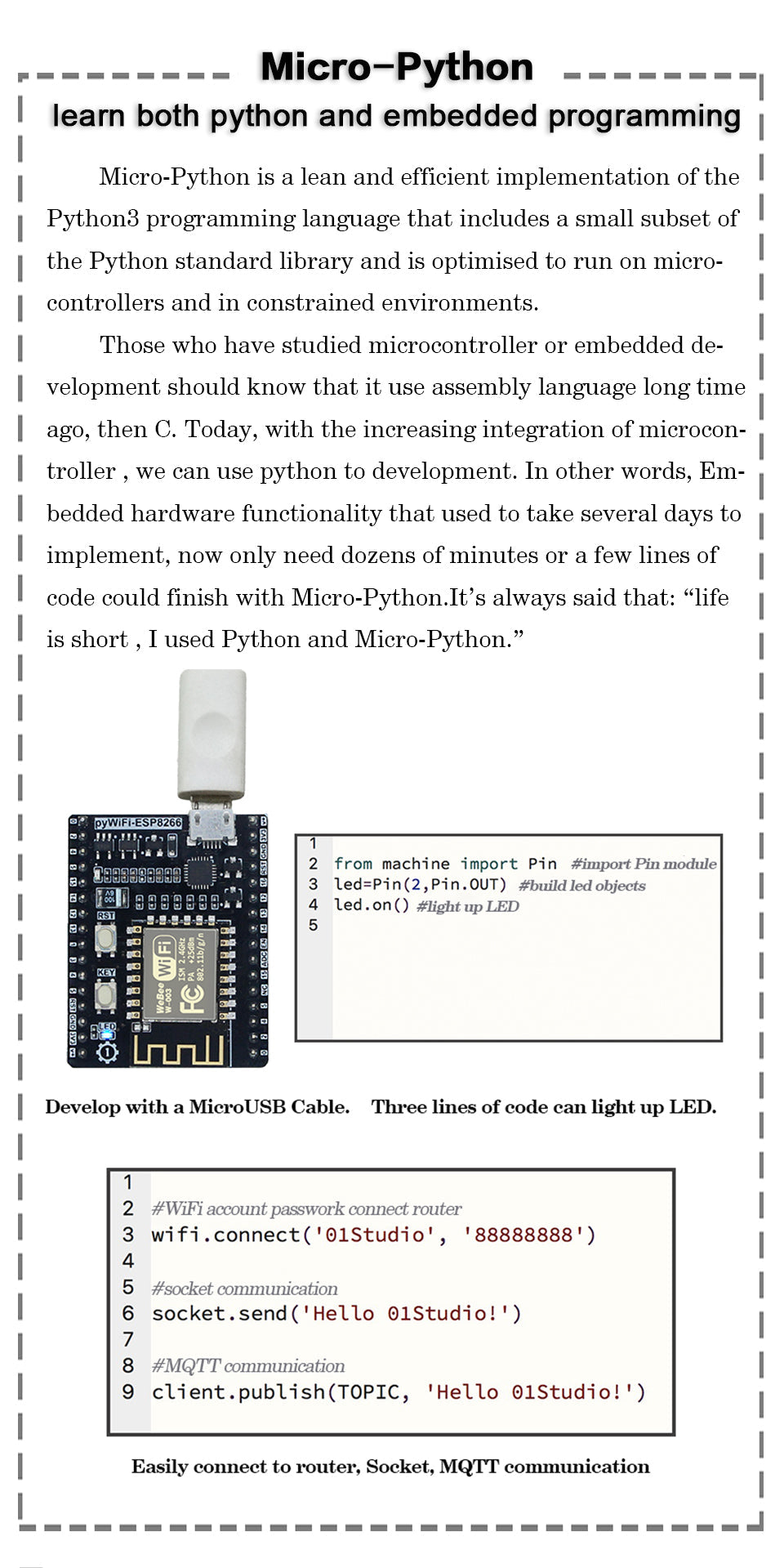 Custom PCB oem pcba assembly pyWiFi- ESP8266 Development Demo Embedded Board MicroPython IOT WiFi Programming Develop Wireless