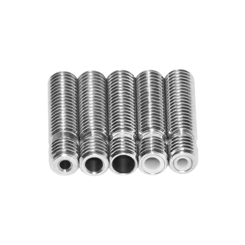 Custom 3D part V5 Stainless Steel Throat WITH PTFE 1.75/3/4.1mm Thread Hot End Filament 3D Printer Part All Metal With PTFE Tube Part Manufacturer