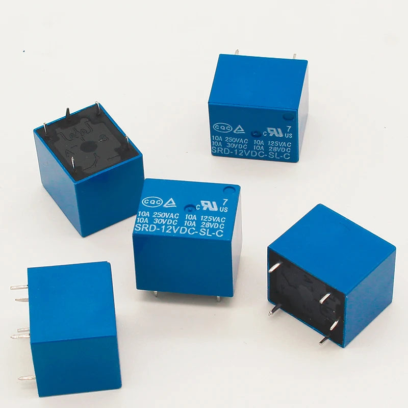 Custom 5pcs SRD-12VDC-SL-C T73-12V 5 pin PCB Type 12V DC Power Relay Manufacturer