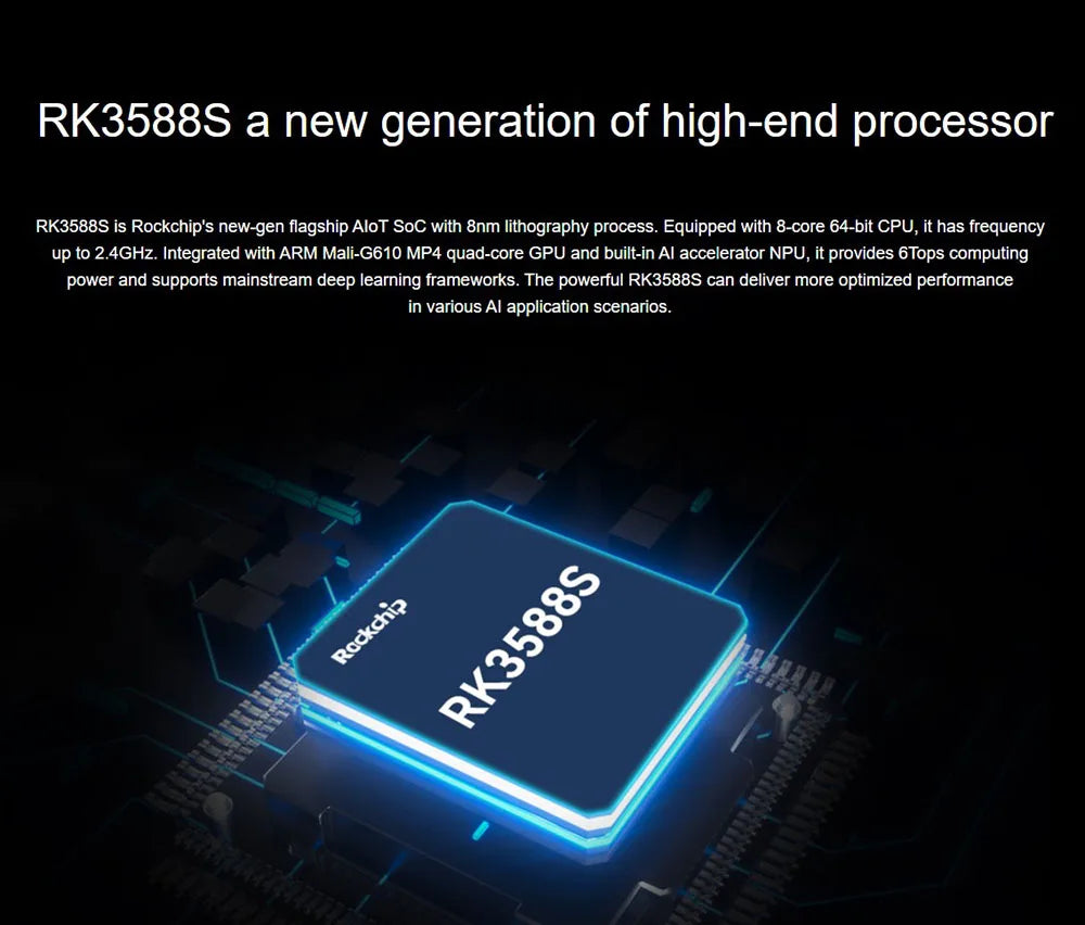 Custom Rockchip RK3588S Core Board 8K AI MainBoard 8-core 64-bit 4GB/8GB/16GB LPDDR4 NPU 6Tops Support Android Debian11AIoT Manufacturer