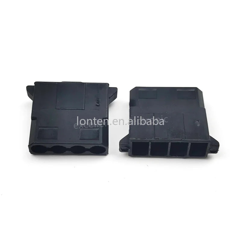 Custom 10 Sets Black 5.08mm Large 4 Pin Computer ATX IDE Power Connector Big 4P Housing + Terminals for Computer ATX EPS Power Manufacturer