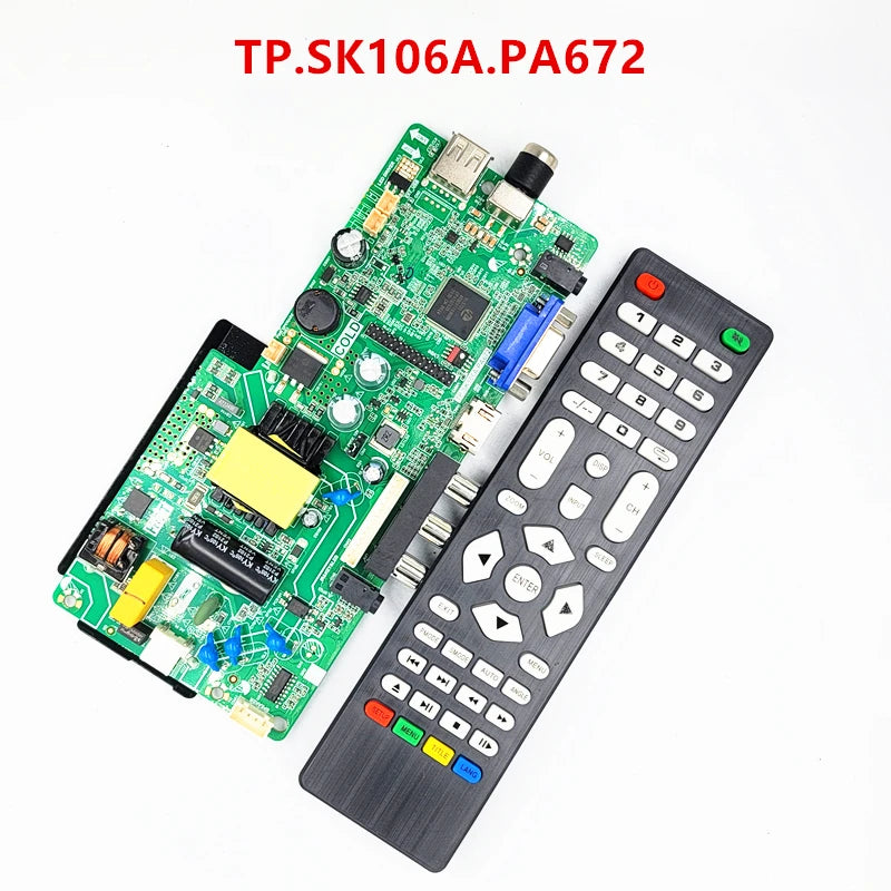 Custom    New LCD TV motherboard TP.SK106A.PA672  TP.SK108.PA672  TP.SK105A.PA672 free remote controlManufacturer