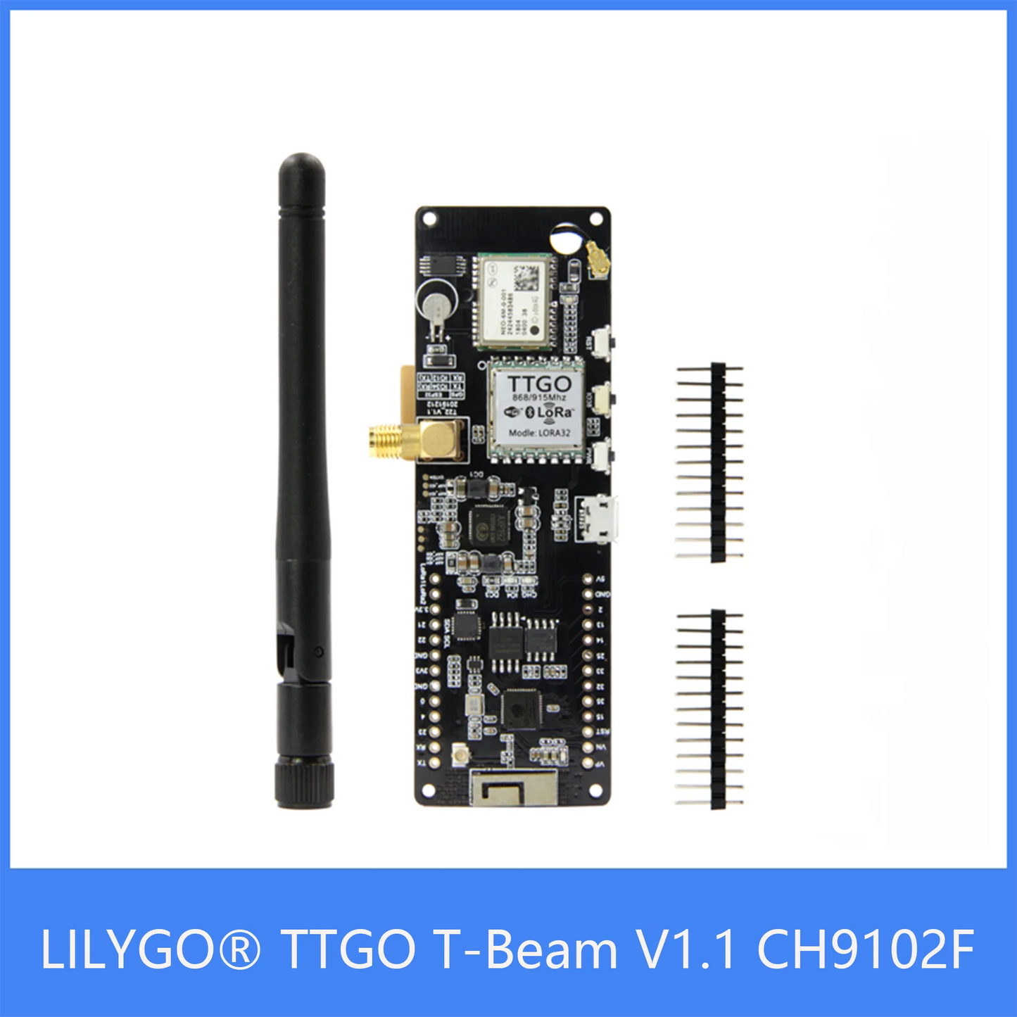 Custom TTGO T-Beam V1.1 ESP32 433/868/915/923Mhz WiFi Wireless BT Module GPS NEO-6M sma LORA 32 18650 Battery Holder Manufacturer