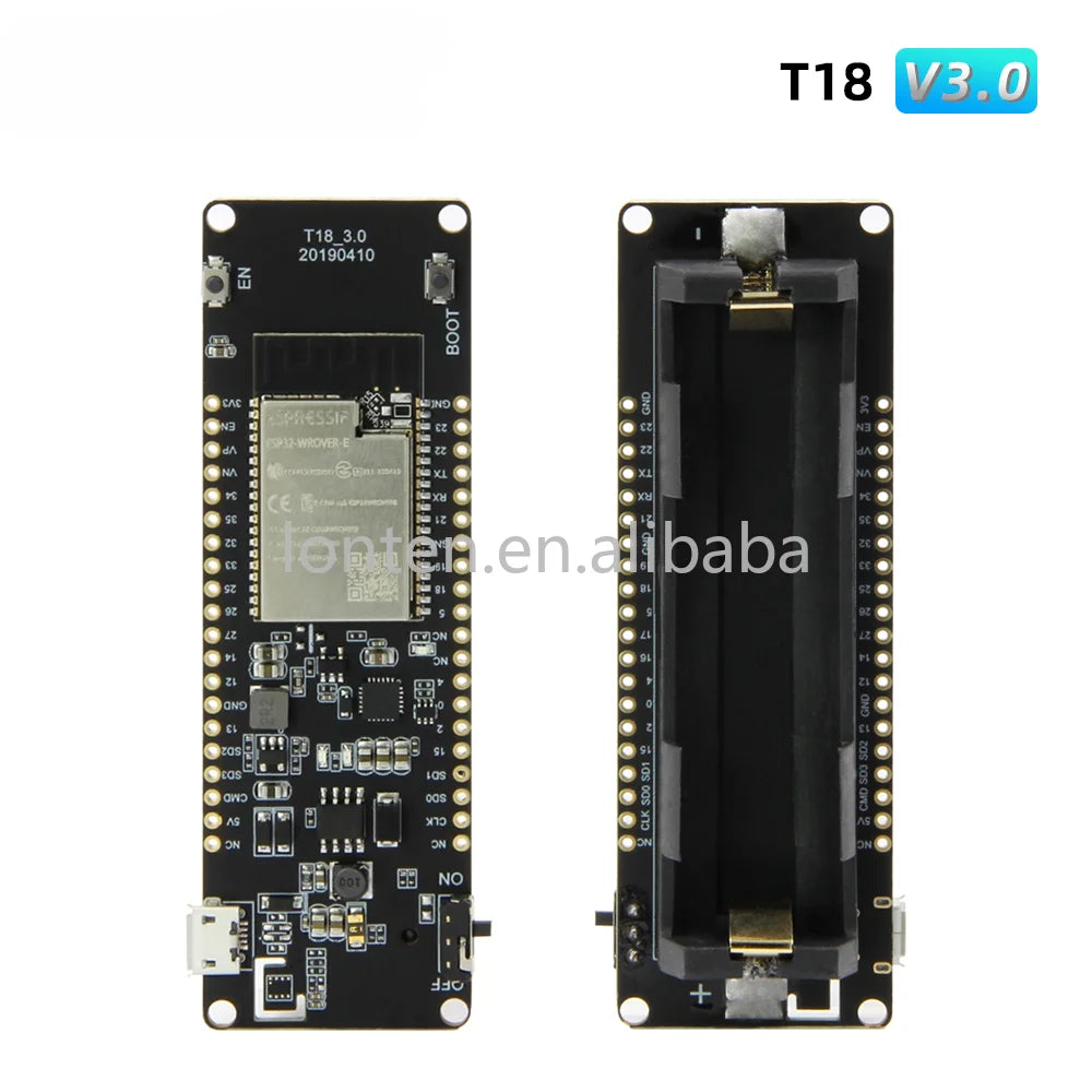 Custom TTGO T-Energy T18 V3.0 ESP32-WROVER-E Development Board 8MByte PSRAM WIFI BT Wireless Module 18650 Battery Holder Manufacturer