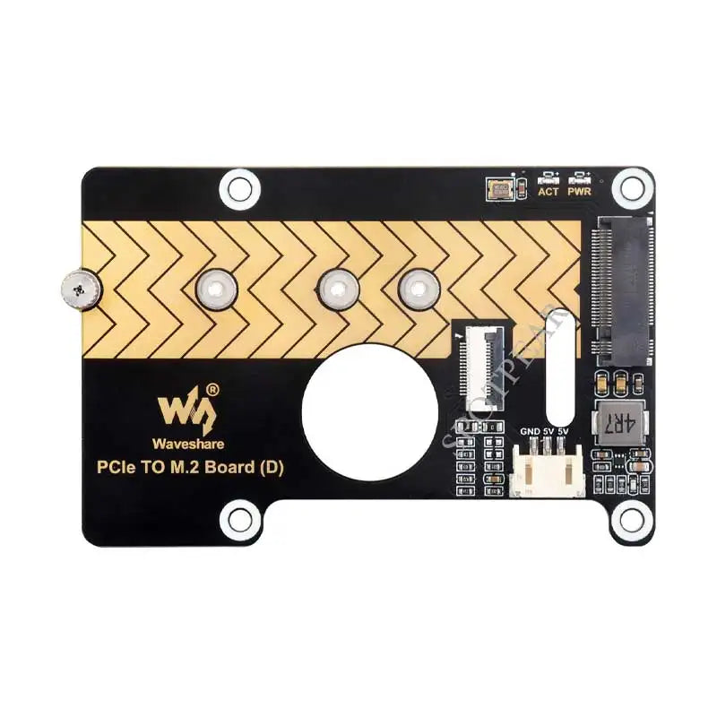 Raspberry Pi 5 PCIe to M.2 NVMe SSD Adapter Board (D) HAT Pi5-2280-2242-2230 for PI5 Made in China