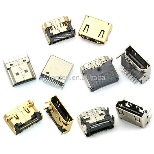 Custom 5pcs HD Interface Connector SMD 19 Pin 19P Vertical Right Angle HD Socket Surface Mound PCB Receptacle Manufacturer