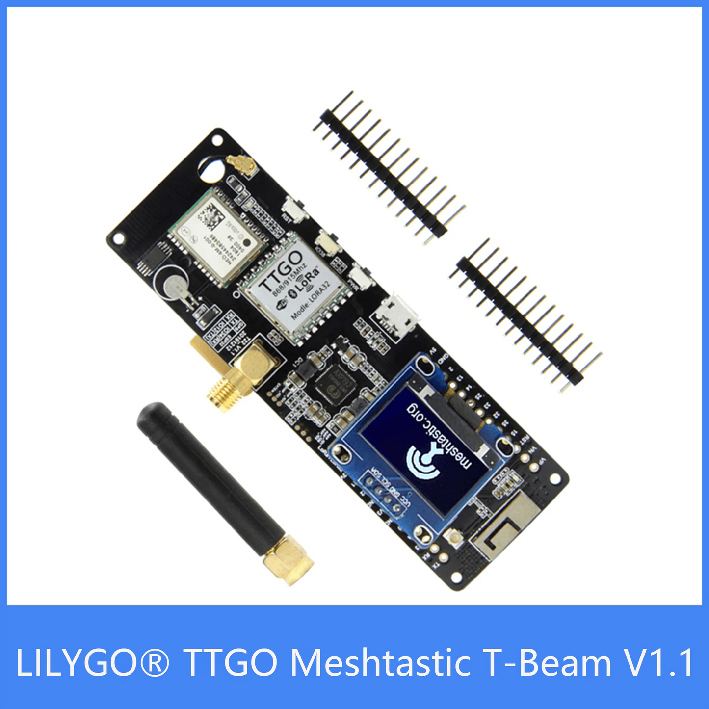 Custom TTGO Meshtastic T-Beam V1.1 ESP32 433/868/915/923Mhz WiFi BLE Lora ESP32 GPS NEO-6M sma18650 Battery Holder With OLED Manufacturer