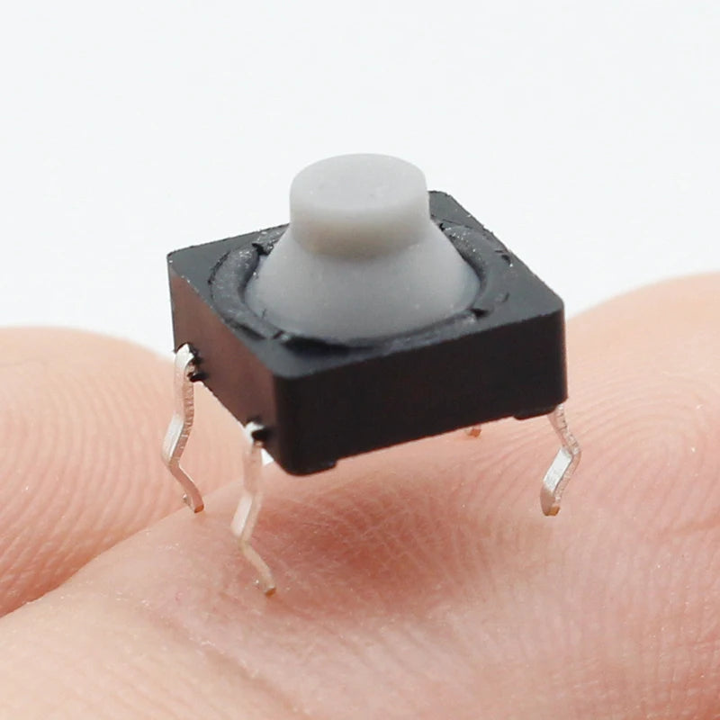 Custom 8x8x5MM 4PIN G77 Conductive Silicone Soundless Tactile Tact Push Button Micro Switch Self-reset Manufacturer