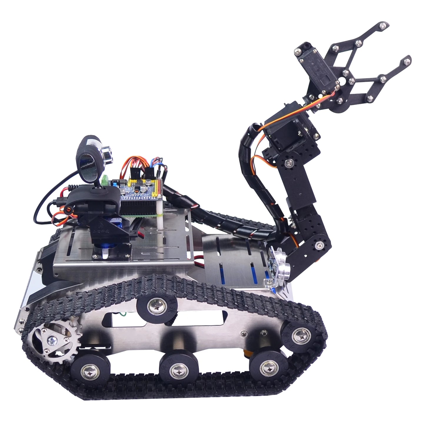 Custom Custom Hot sale DIY educational robot wireless WIFI smart tank robot car with raspberry pi 4B Battery style tank robot car Manufacturer