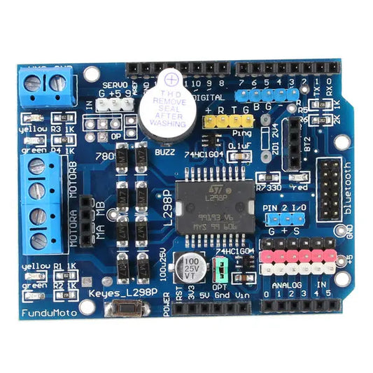 Custom L298P Dual Channel  Interface High Power H Bridge Motor Driver Shield For DIY Support Directly Driving 2 DC Motor