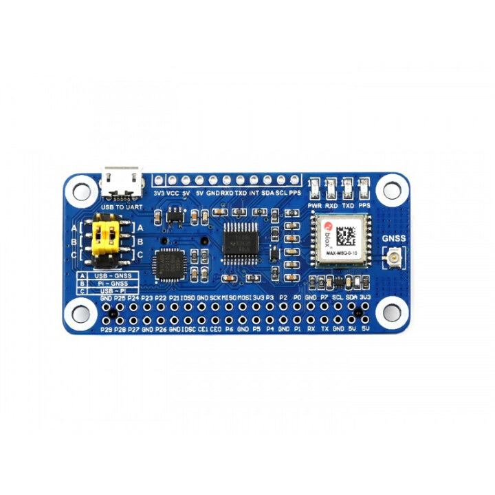 MAX-M8Q GNSS HAT for Raspberry Pi, Multi-constellation Receiver Support GPS Beidou Galileo GLONASS Custom PCB auto brush pcba customize