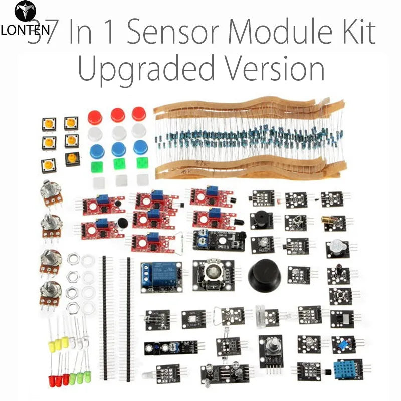 Custom Lonten 37 In 1 Sensor Module Upgraded Version Kit With Electronic Components resistors LEDs For arduinos Manufacturer