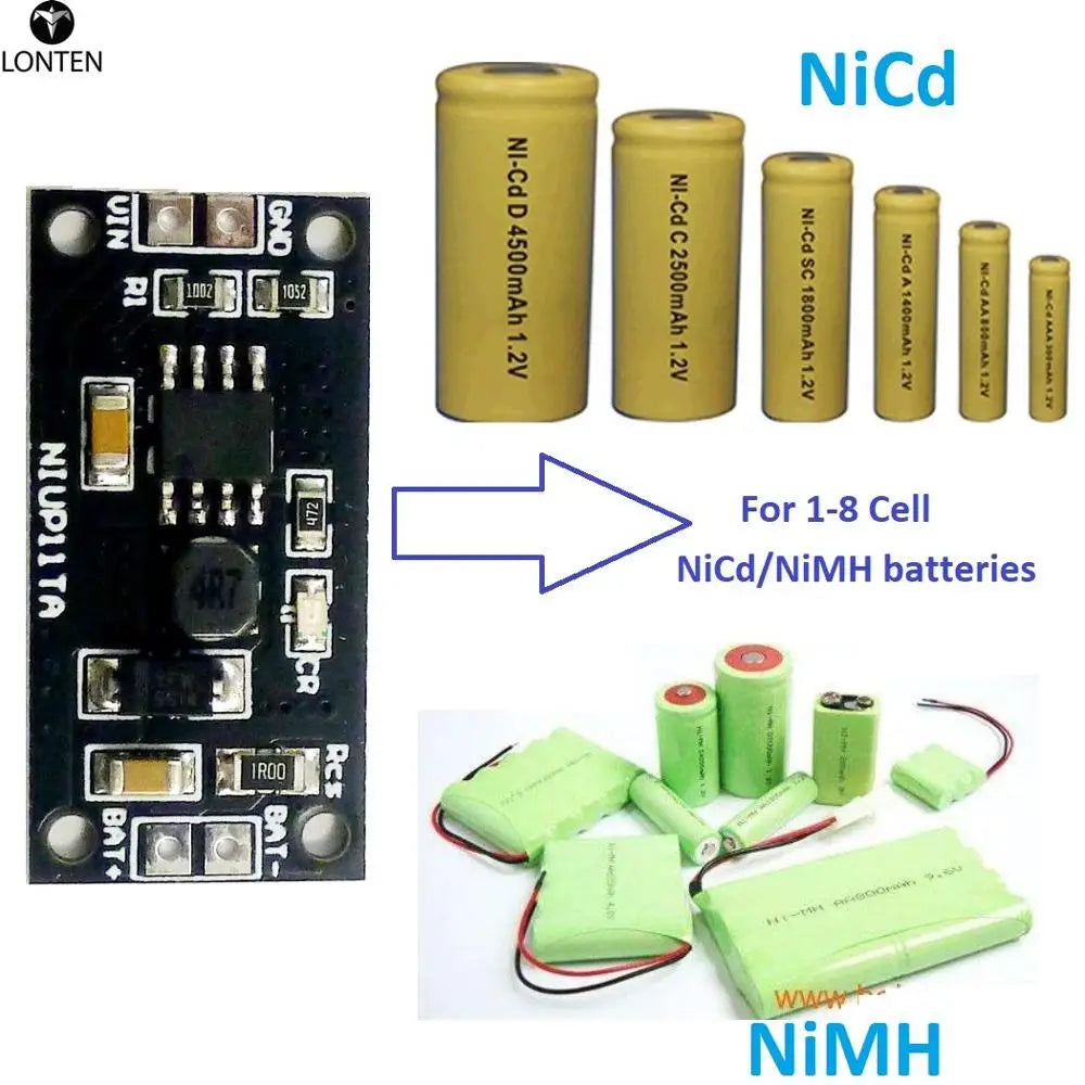 Custom 1-8 Cell 1.2V 2.4V 3.6V 4.8V 6V 7.2V 8.4V 9.6V NiMH NiCd Battery Dedicated Charger Charging Module Board Manufacturer