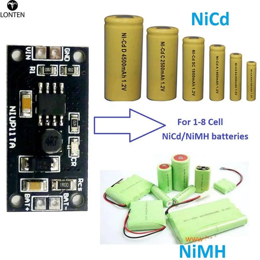 Custom 1-8 Cell 1.2V 2.4V 3.6V 4.8V 6V 7.2V 8.4V 9.6V NiMH NiCd Battery Dedicated Charger Charging Module Board Manufacturer