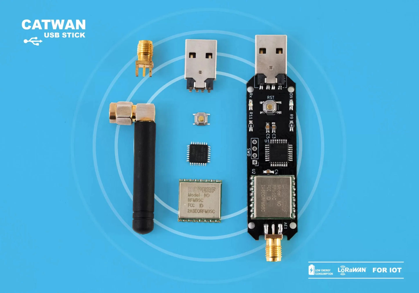 Custom Custom CatWAN USB Stick LoRa Protocol Analysis Tool Manufacturer