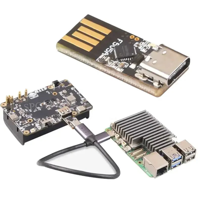 Custom Raspberry Pi 5 USB-A/C Mini PD Trigger Power Adapter with Non-PD System Error Warning