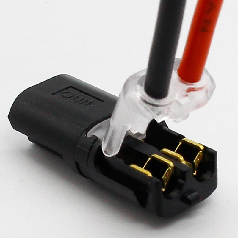 Custom 2p Spring Connector wire with no welding no screws Quick Connector cable clamp Terminal Block 2 Way Easy Fit for led strip Manufacturer