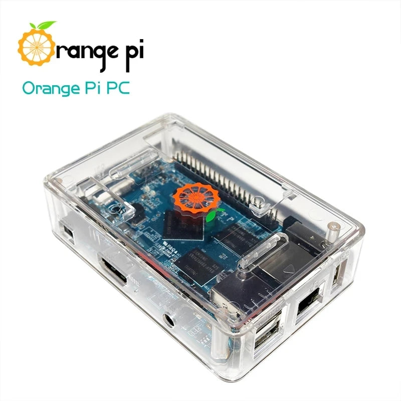 Custom Orange Pi PC+ Transparent ABS Case+ Power Supply, Supported Android, Ubuntu, Debian Open Source Single Board Manufacturer
