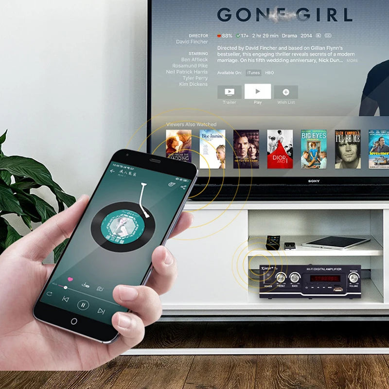 Custom 2*60W FM Mp3 Player Audio Power AMP -Compatible Equalizer HiFi Class D Digital Decoder Home Car Amplifier AC90-240V pcb assembly Manufacturer