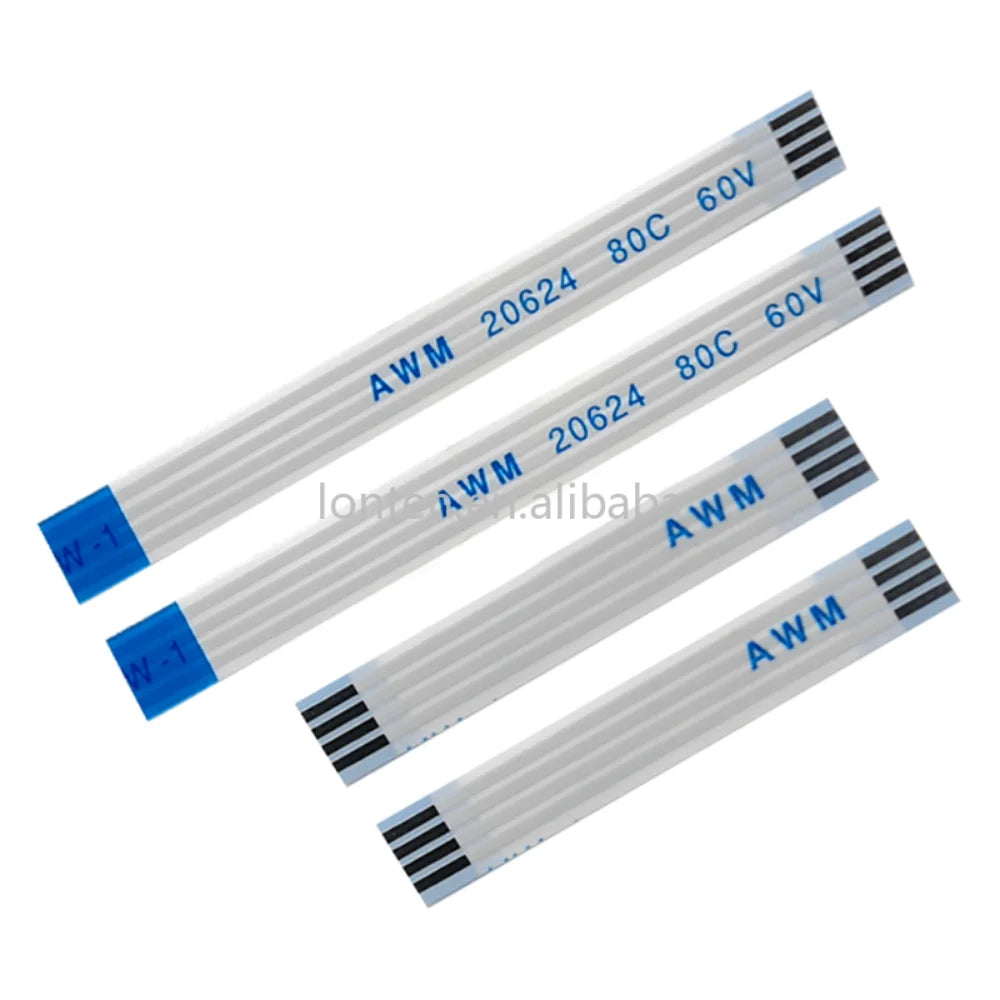 Custom 100PCS Flat Flexible Cable FFC FPC AWM 20624 80C 60V VW-1 FFC-0.5MM 1.0MM 4/5/6/8/10/12/14/16/18/20/24/26/30/40/50/60 Pin Manufacturer