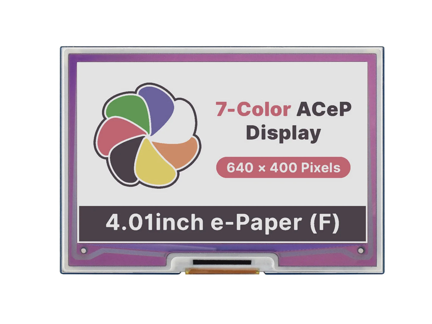 Custom 4.01Inch Kleurrijke E-Papier E-Ink Display Hoed Voor Raspberry Pi 640x400 Pixels Acep 7-Kleur Spi-interface Custom PCB android Manufacturer