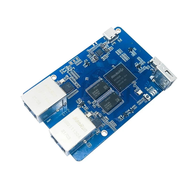 Custom Lctech Pi RK3328 Control Panel Mini Router Dual Gigabit Network Port LEDE Soft Routing Manufacturer