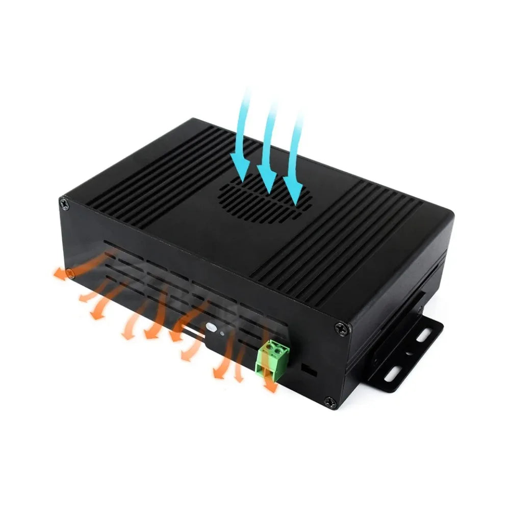 Waveshare Multi-functional All-in-one Mini-Computer Kit Designed for Raspberry Pi 5, Aluminum Alloy Case Option for PCIe Adapter