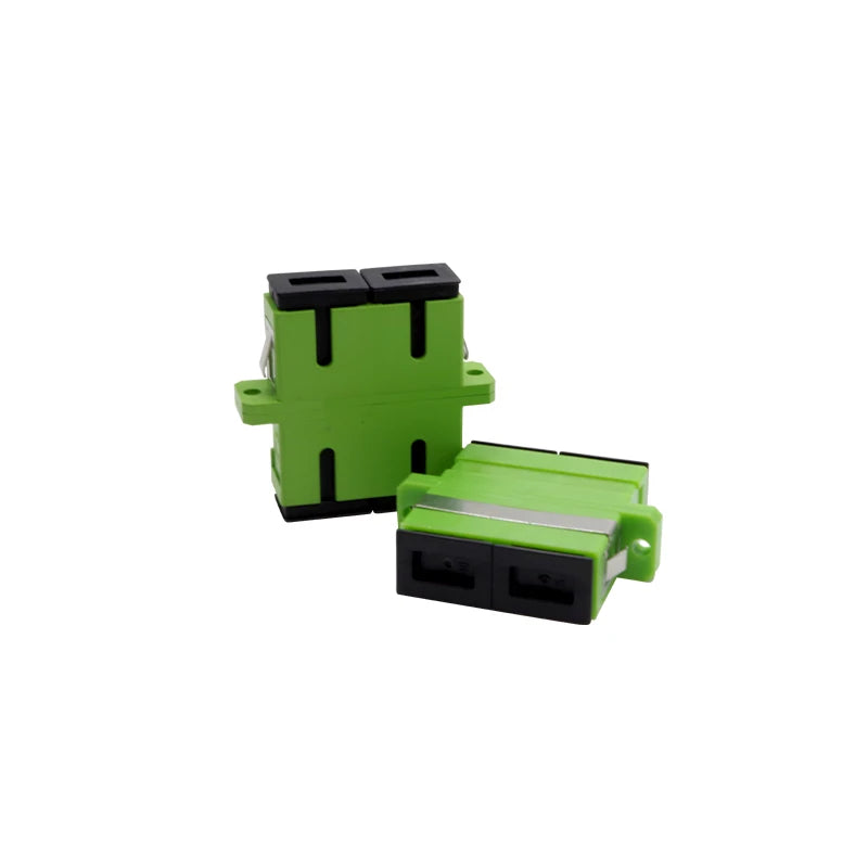 Custom 100PCS SC APC Duplex single-mode Fiber optic Adapter SC Optical fiber coupler SC APC Fiber flange SC connector Manufacturer