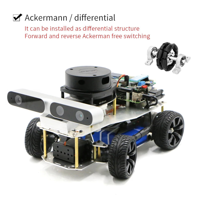 Custom PCBA ROS robot  Visual slam of Ackerman ROS robot chassis radar navigation unmanned vehicle Manufacturer