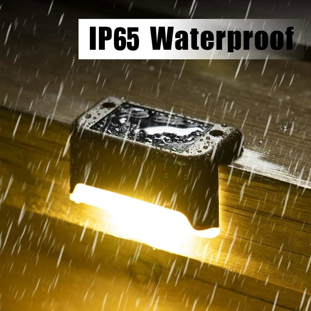 Custom Warm White LED Solar Step Lamp Patio Stair Light Waterproof Garden decoration outdoor Balcony Lights Pathway light for fence Manufacturer