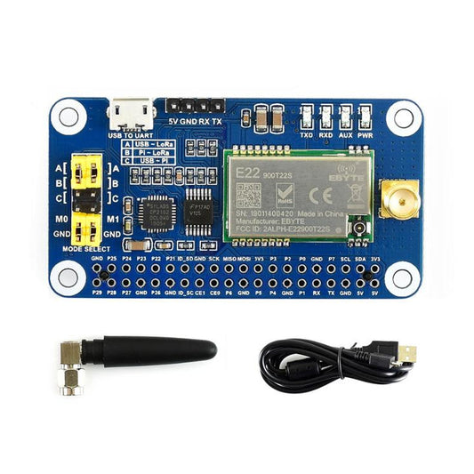 SX1262 LoRa HAT for Raspberry Pi Spread Spectrum Modulation 868MHz Frequency Band Custom PCB spot light pcba customize