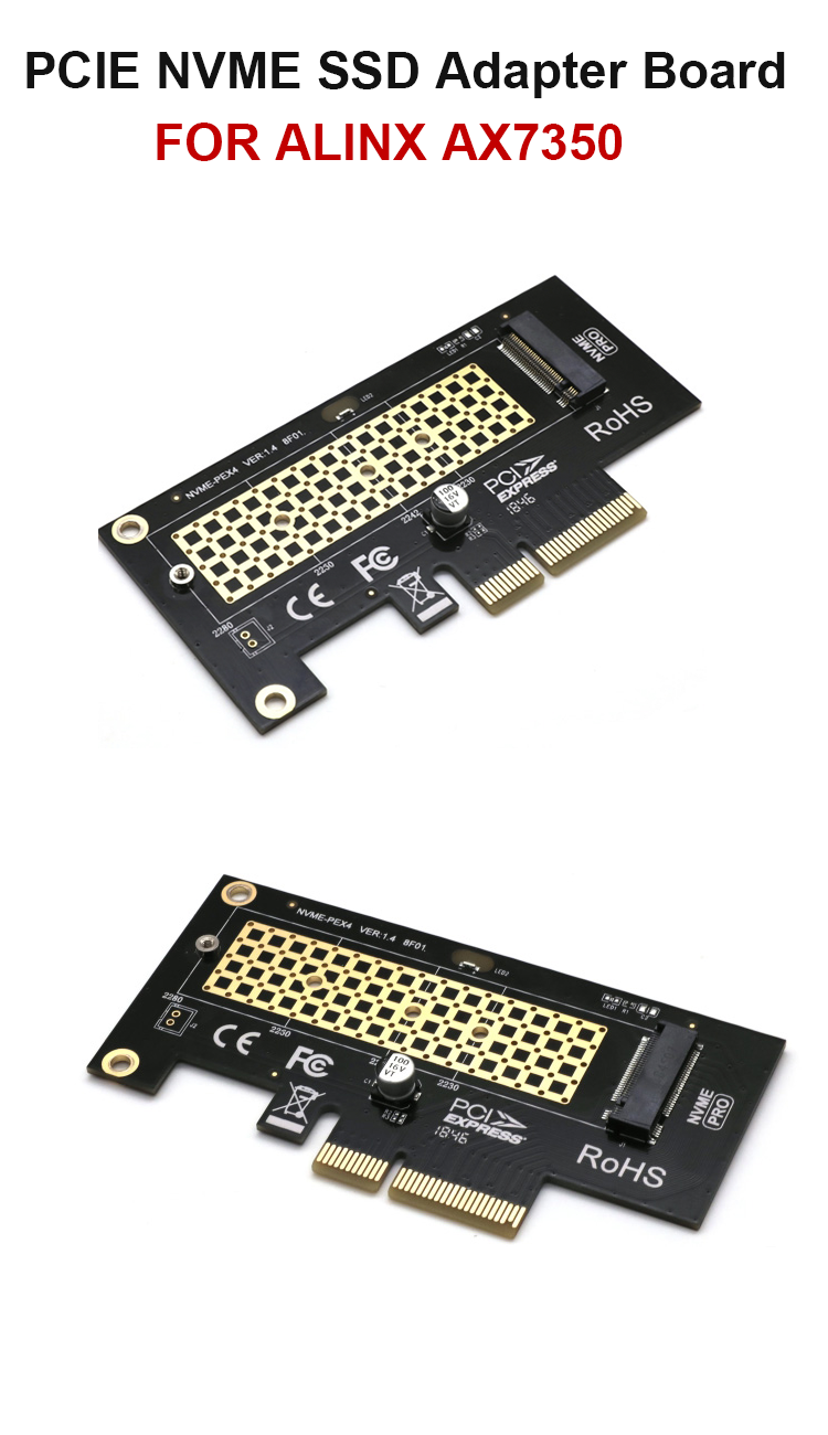 PCIE NVME SSD Adapter Board Supporting AX7350 FPGA Board Custom PCB pack pcba led customize