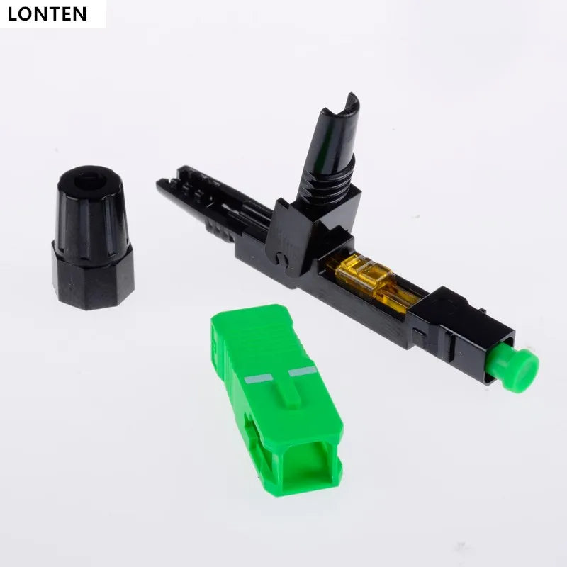 Custom 100PCS/box FTTH SC APC single-mode fiber optic SC APC quick connector SC APC FTTH Fiber Optic Fast Connector Manufacturer