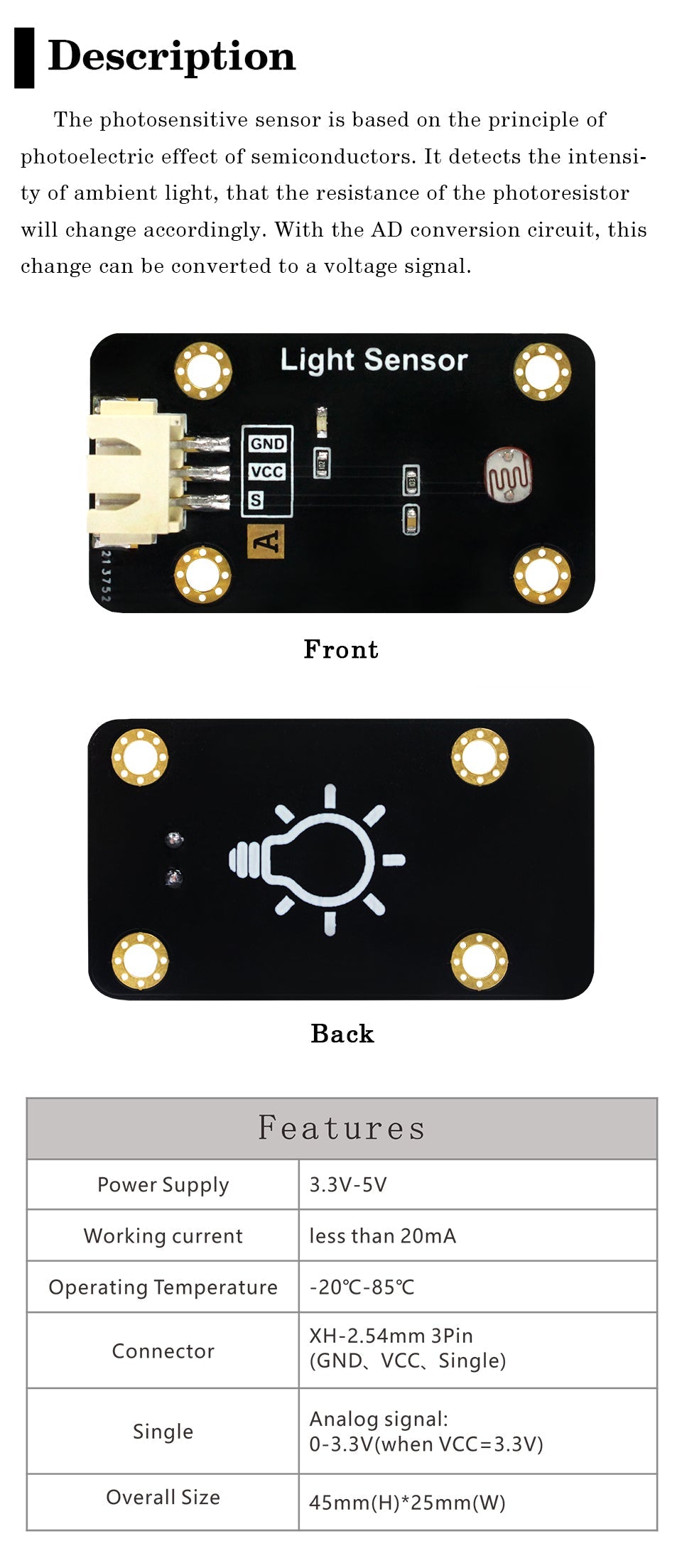 Photosensitive Sensor Module  Light Sensor pyBoard MicroPython grogramming Developments Board  Custom PCB lcd 94v 0 pcba juntas customize