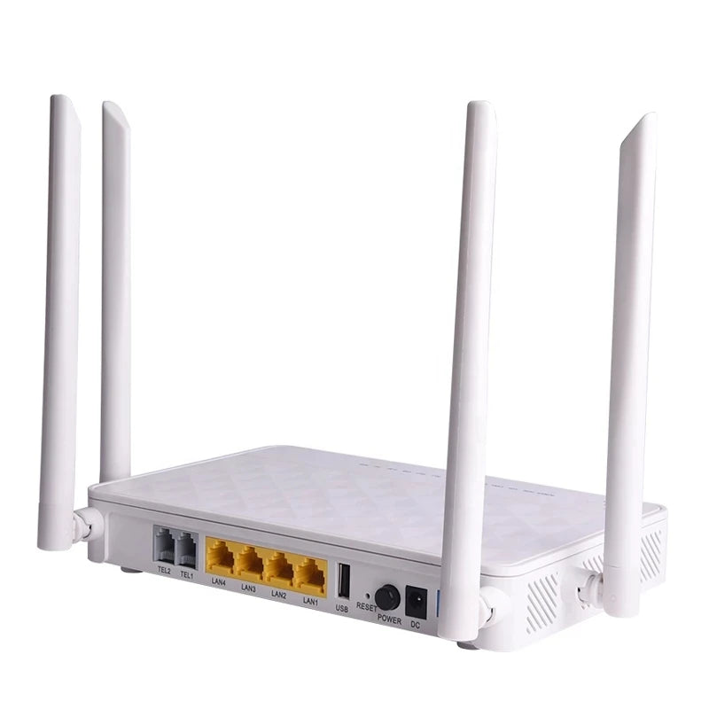 Custom FTTH Equipment Fiber Optical Modem 4Ge 2 Voip 2.4G 5G Usb Dual Band 5Dbi Wifi Ac Router Manufacturer