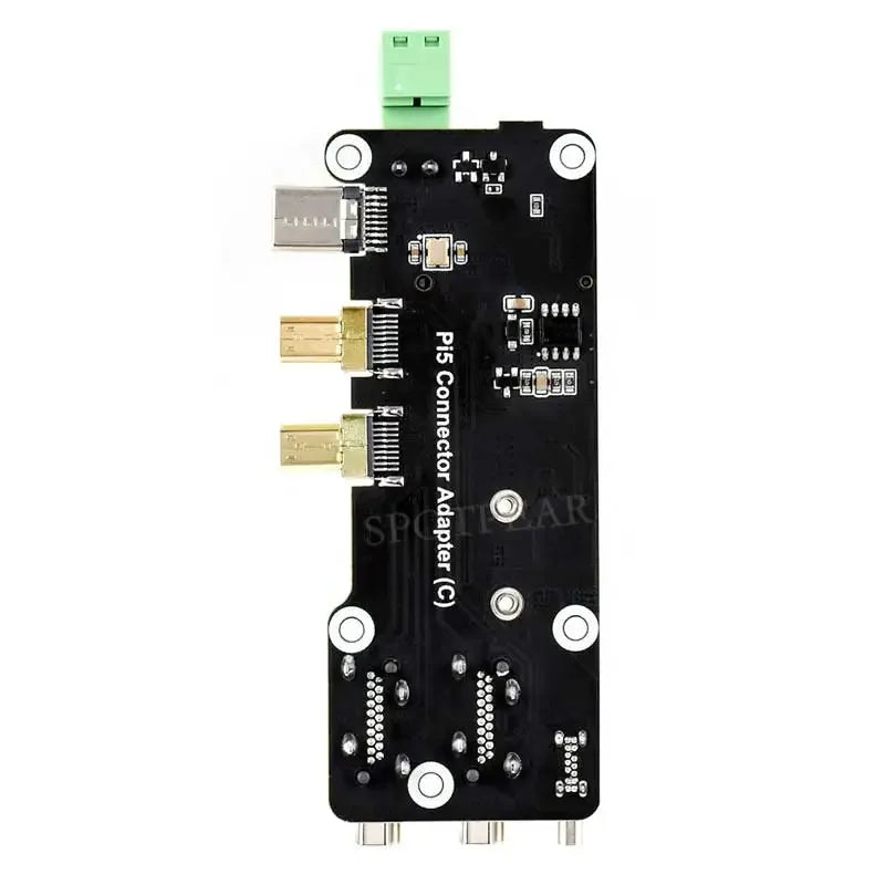 Raspberry Pi 5 PCIe to M.2 Multi Function Adapter Board Supports Dual 4K HD Output Pi5 Connector Adapter (C)