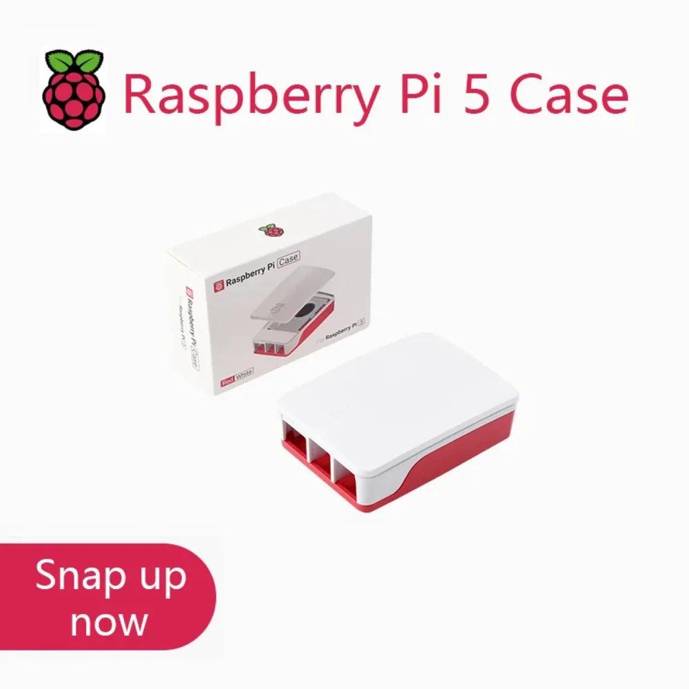 Official Raspberry Pi Case for Raspberry Pi 5, Built-in Cooling Fan, Red/White Color  Suitable For Raspberry Pi 5 Custom