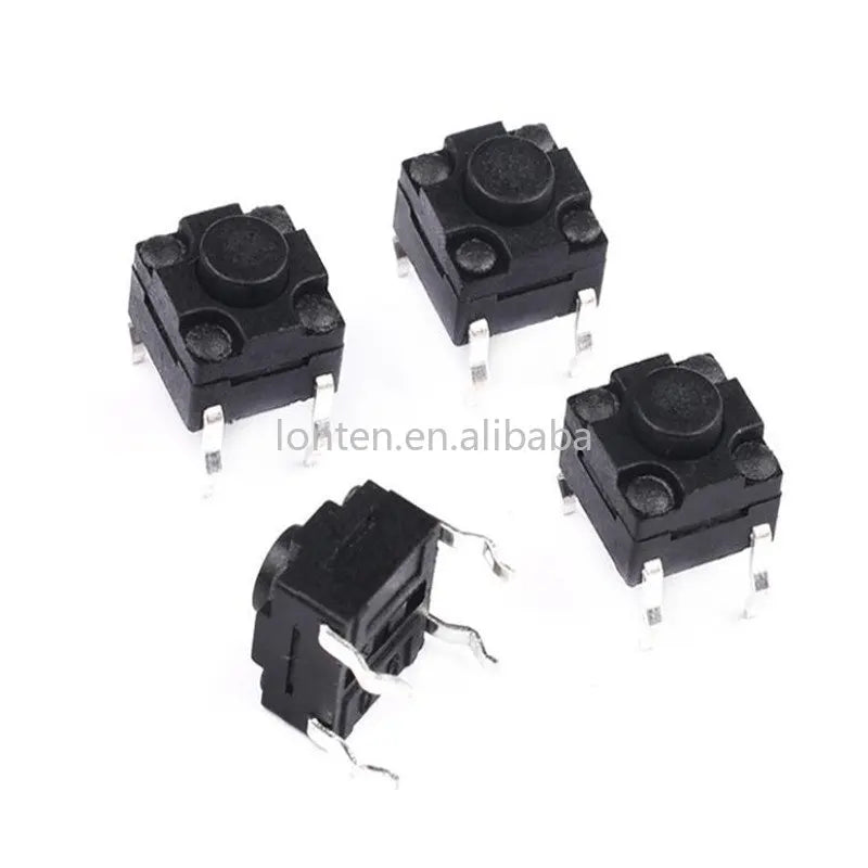 Custom 20pcs Waterproof Tact Switch 6X6 switch 4 Pin 6*6*5MM/6MM/7MM/8MM/9MM/10MM Manufacturer