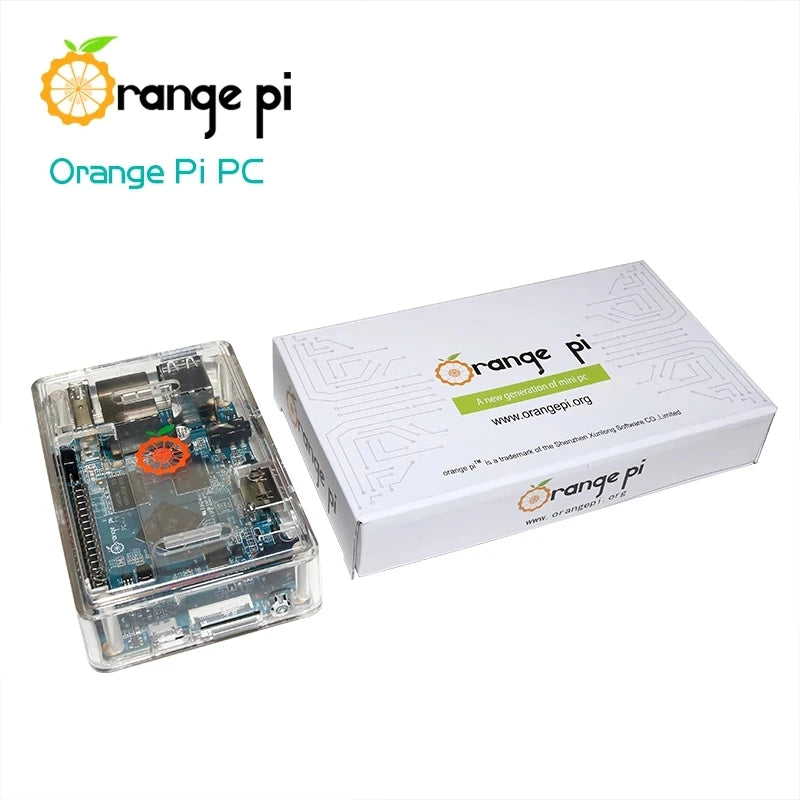 Custom Orange Pi PC+ Transparent ABS Case+ Power Supply, Supported Android, Ubuntu, Debian Open Source Single Board Manufacturer