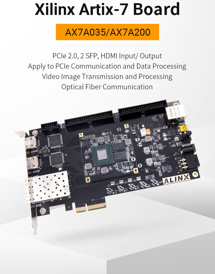 AX7A035: XILINX Artix-7 XC7A35T FPGA Development Board A7 SoMs XC7A 35T SFP PCIe Custom PCB pcba assembly suppliers