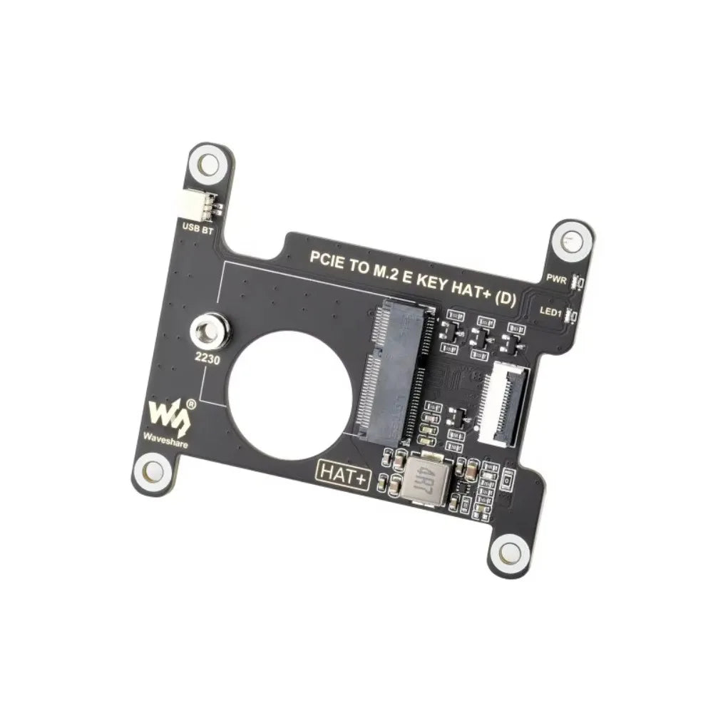 PCIe To M.2 E KEY HAT (D) For Raspberry Pi 5,Compatible With Various NGFF (M.2 E KEY) Wireless NIC,Supports USB BT