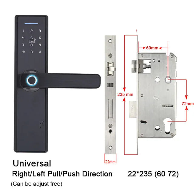 Custom Home Electronic Electric Tuya APP Wifi Smart Lock,Digital Biometric Fingerprint Door Lock  password IC Manufacturer
