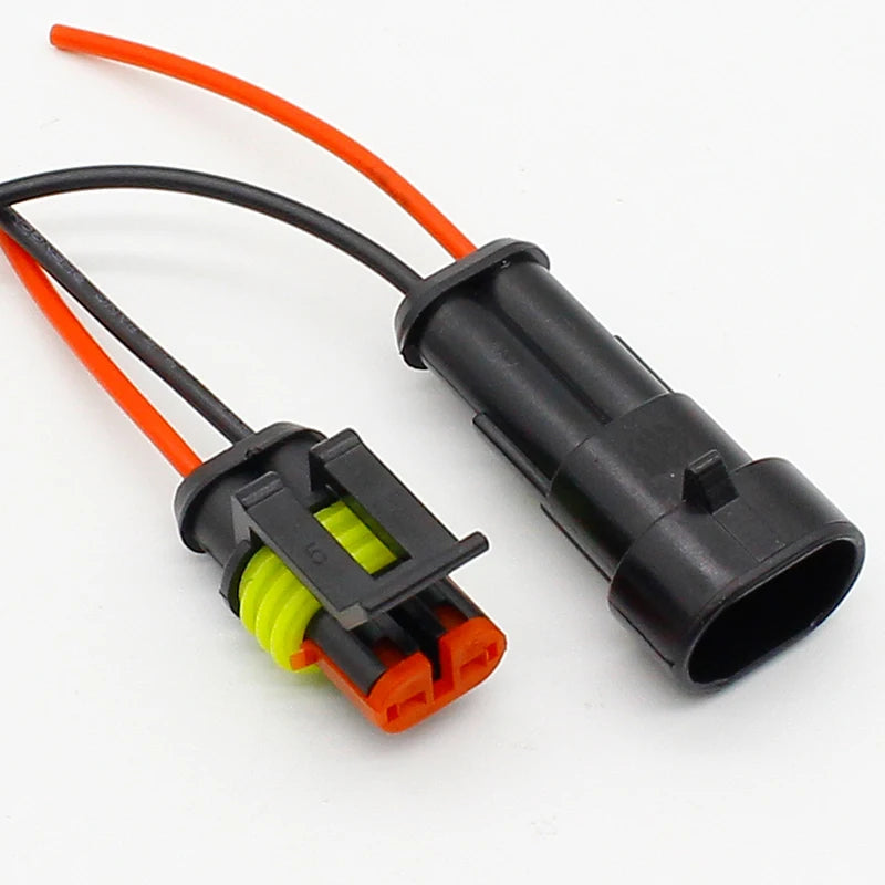 Custom 2 Pin Way Waterproof Electrical Connector Adapter Plug W/Wire AWG for Car Vehicle Motorcycles Manufacturer