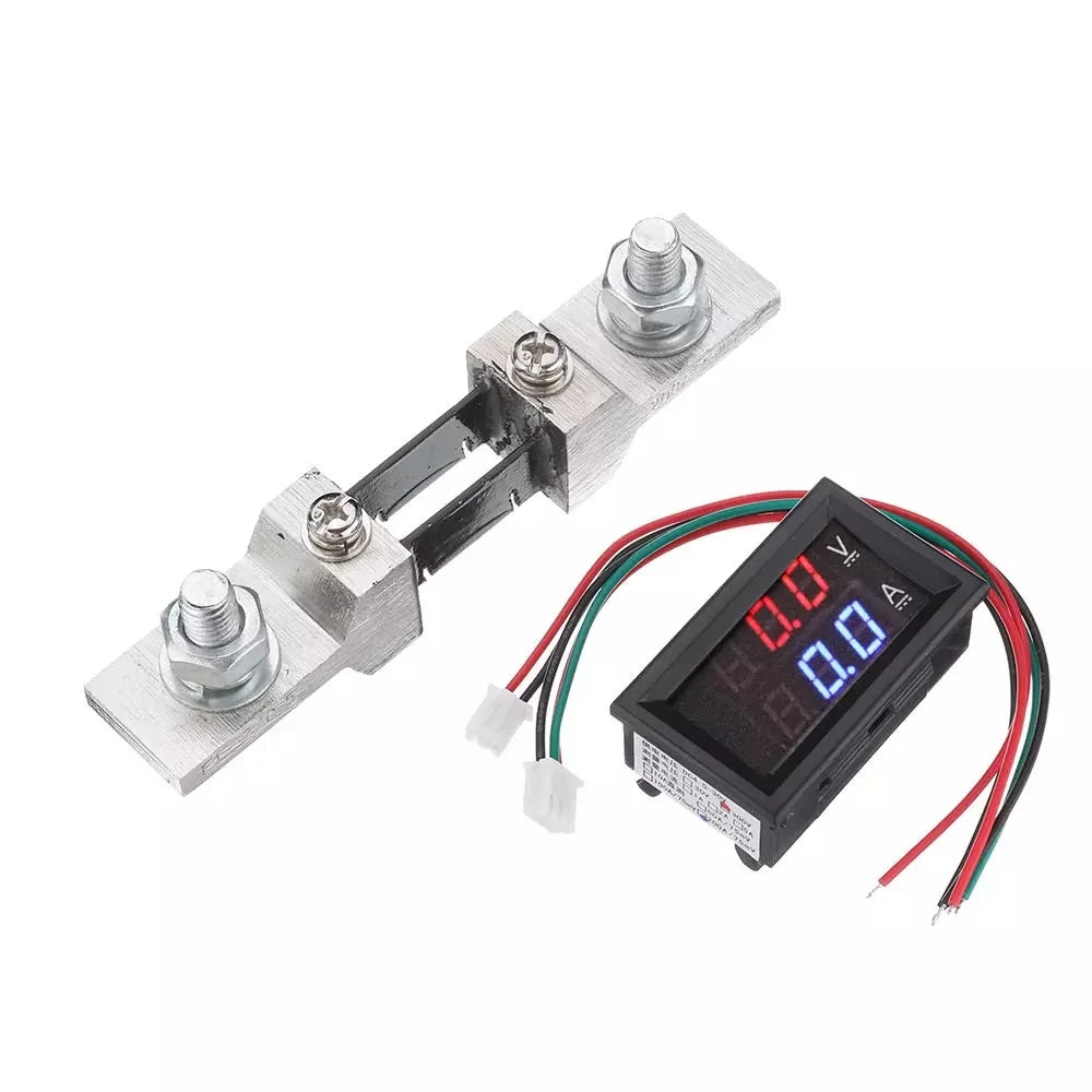 Custom DC 0-200V 200A Digital Dual LED Voltmeter Ammete Voltage Current Panel Meter With 200A/75mV Shunt Manufacturer