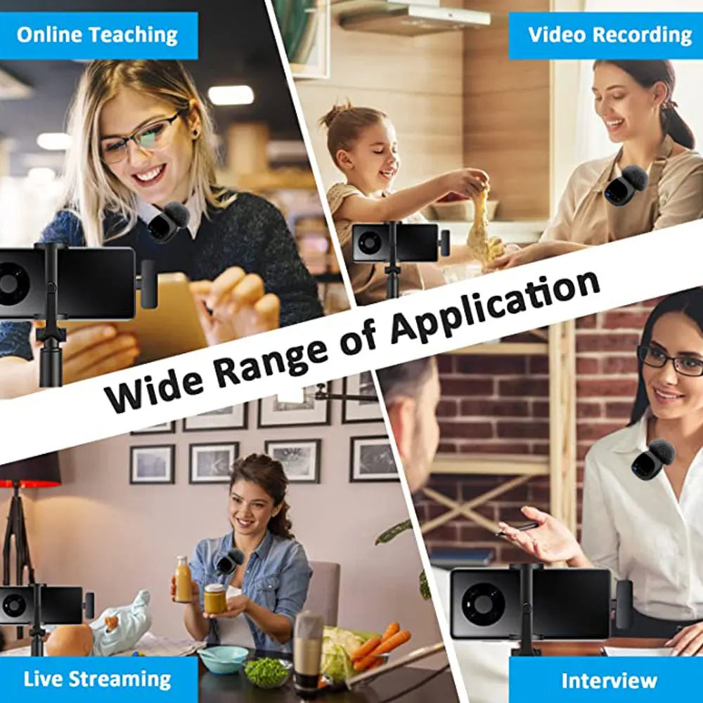 Custom Custom HD Wireless Lavalier Microphone Portable Audio Video Recording Mini Mic for phone Live Broadcast Gaming Phone Mic Manufacturer