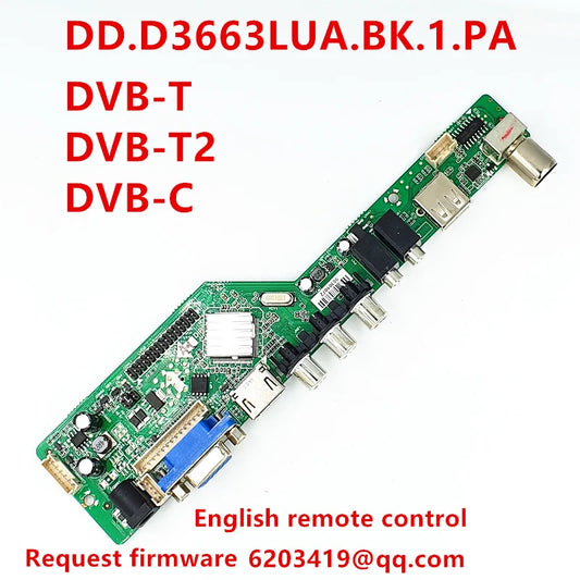 Custom  Pcba New LCD motherboard DD.D3363LUA.BK.1.PA Support DVB-T DVB-T2Manufacturer