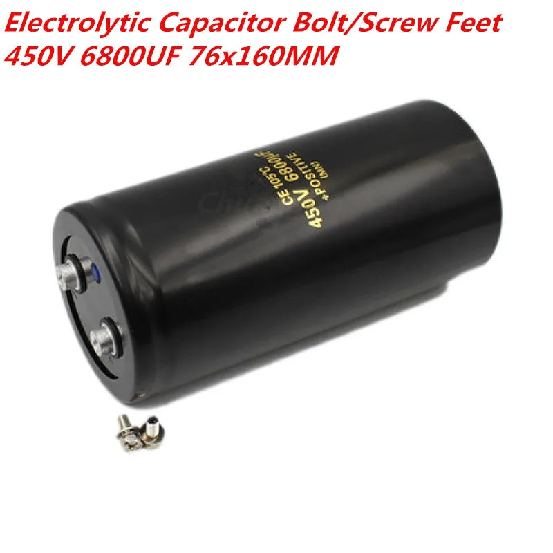 Custom 1/PCS 450V6800UF 76*160MM 6800UF 450V Bolt/Screw Foot Audio Filter Electrolytic Capacitor Manufacturer